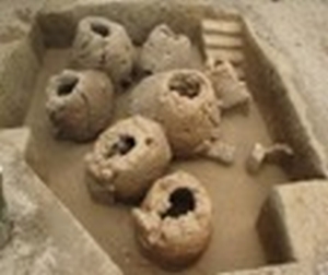 Samples of the furnace used to smelt iron during that period.