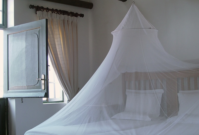 Sleeping under a mosquito net is one way to help prevent pesky bites this summer. u00e2u20acu201d AFP pic