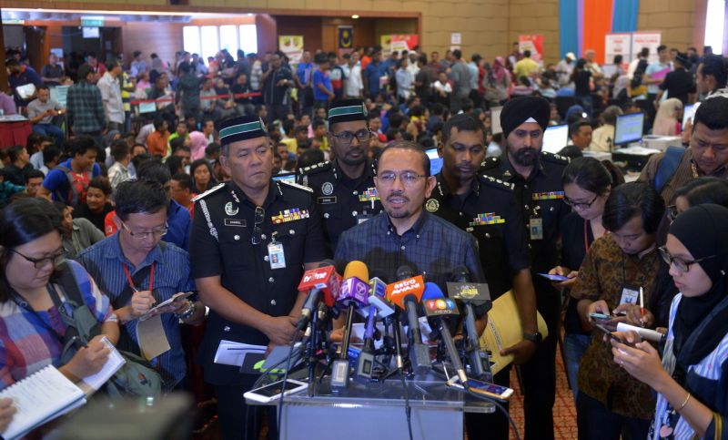Datuk Seri Mustafar Ali speaks during a press conference at the headquarters of the Immigration Department in Kuala Lumpur, June 30, 2017. u00e2u20acu2022 Bernama pic
