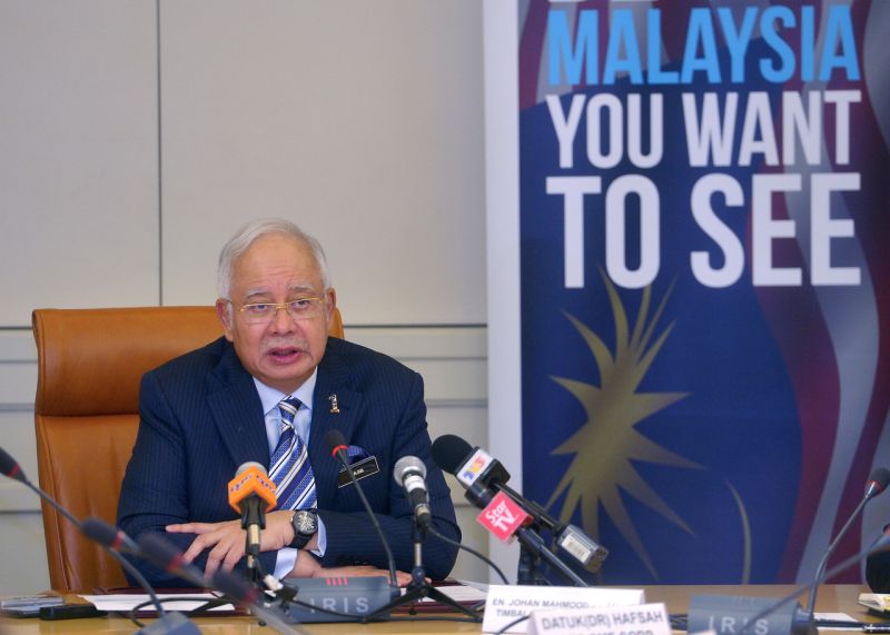 Datuk Seri Najib Razak speaks at a roundtable session on current issues with small medium enterprises and techno entrepreneurs and associations in Putrajaya June 13, 2017. u00e2u20acu2022 Bernama pic