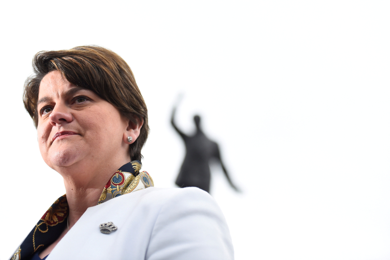 Leader of the Democratic Unionist Party (DUP) Arlene Foster speaks to media outside Stormont Parliament buildings in Belfast March 6, 2017. u00e2u20acu201d Reuters pic