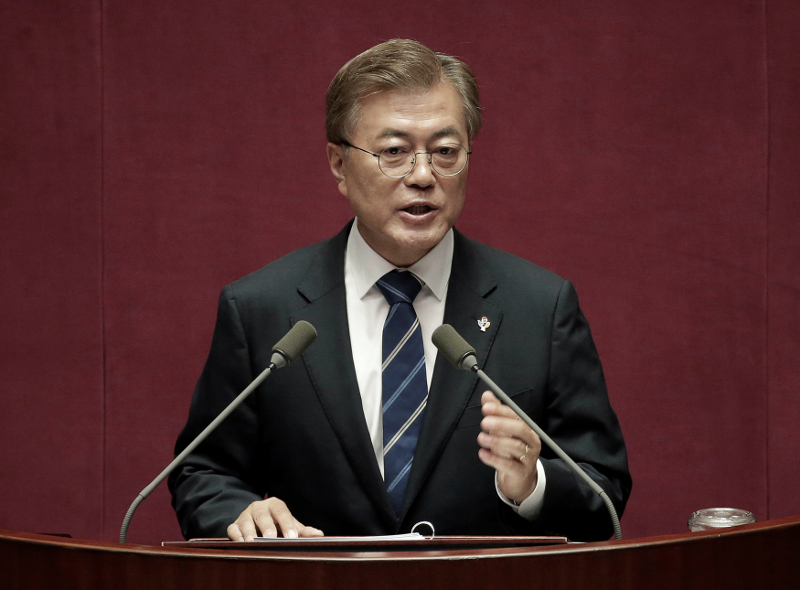 South Korean President Moon Jae-in delivers a speech at the National Assembly in Seoul June 12, 2017. u00e2u20acu201d Reuters pic