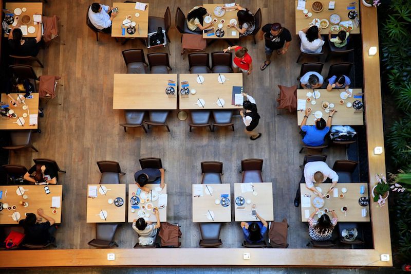 People dine in a restaurant at a mall in Singapore May 18, 2017. u00e2u20acu201d Reuters pic