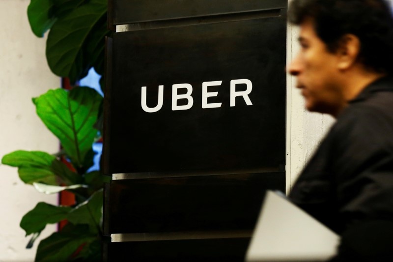A man exits the Uber offices in Queens, New York February 2, 2017. u00e2u20acu201d Reuters pic n