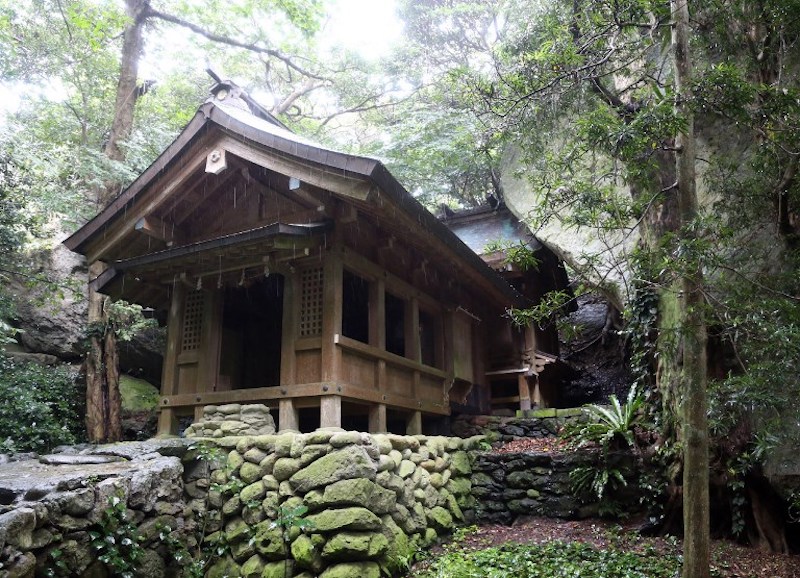 This September 30, 2016 picture shows Okitsugu shrine of the Munakata Taisha at Okinoshima island, some 60km from Munakata city, Fukuoka prefecture. u00e2u20acu201d AFP pic