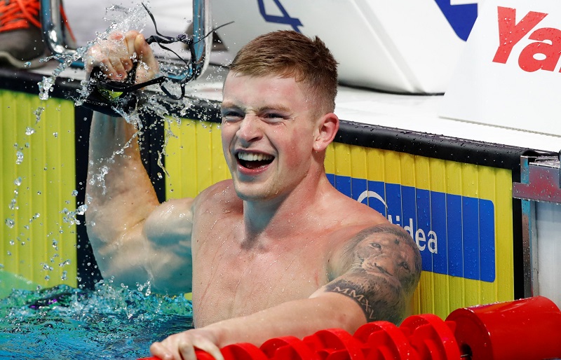 Adam Peaty reacts after winning the race and breaking a world record in Budapest July 25, 2017. u00e2u20acu201d Reuters pic