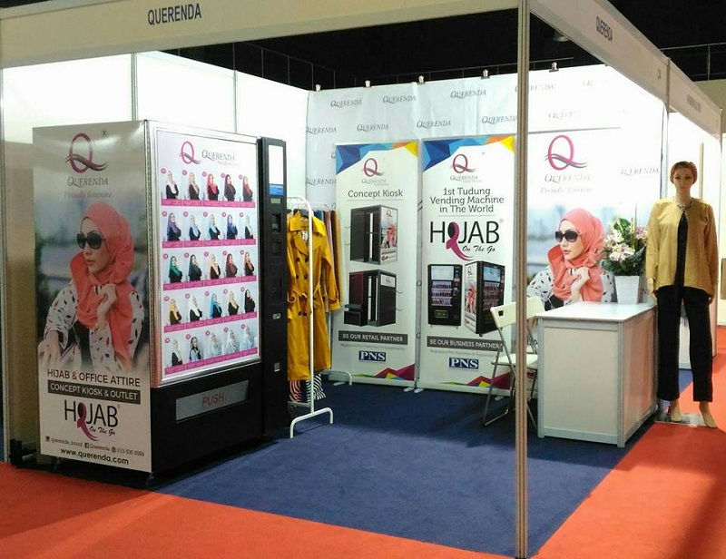 Initiate Global Resources Sdn Bhd chief executive officer Roszie Amir said the vending machine employs Japanese technology with tutorials on wearing the tudung on its LCD screen. u00e2u20acu201d Picture via Facebook/Roszie Amir
