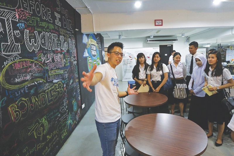 Thai university students briefed on Genovasi’s design thinking programme during a visit organised by the Thai embassy in March. — Picture by Azneal Ishak