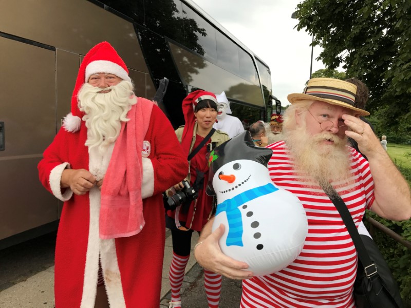 People dressed as Santa Claus take part in the World Santa Claus Congress, an annual event held every summer in Copenhagen July 25, 2017. u00e2u20acu201d Reuters pic