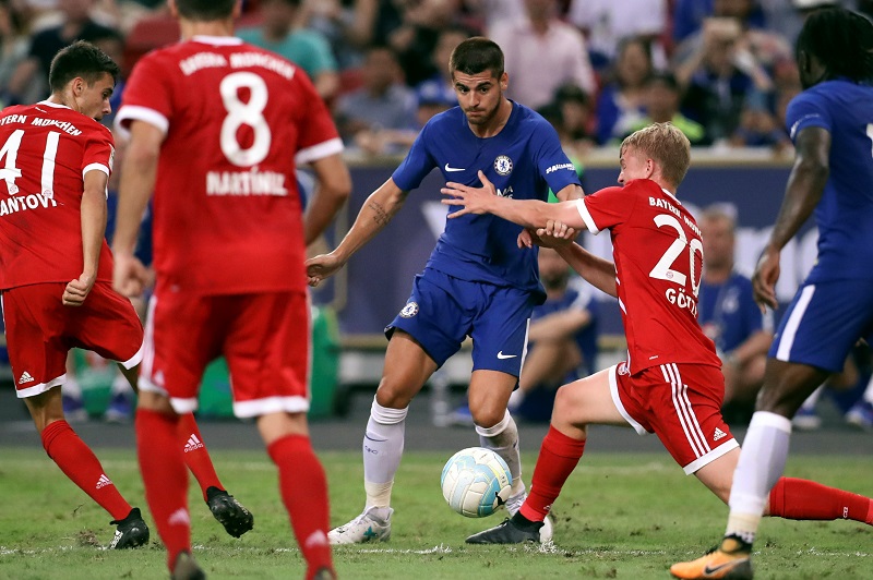 Chelsea's Alvaro Morata in action during the match against Bayern Munich in Singapore July 25, 2017. u00e2u20acu201d Reuters pic