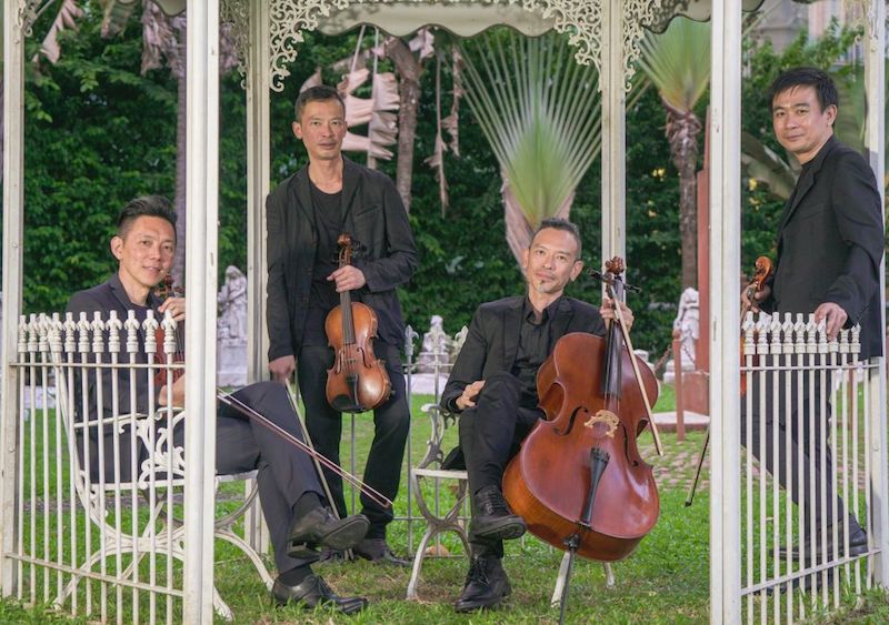 The T'ang Quartet at the grounds of the Armenian Church. The ensemble will celebrate its silver jubilee with a concert there. u00e2u20acu201d Picture by Aloysius Lim/TODAY