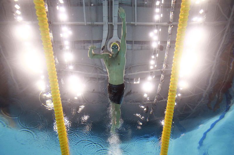 Cameron McEvoy of Australia competes during the 17th FINA World Aquatics Championships Men's 100m Freestyle preliminary in Budapest, July 26, 2017. u00e2u20acu201d Reuters pic