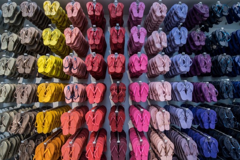 Brazilian Havaianas flip-flops are displayed at a store in Sao Paulo July 18, 2017. u00e2u20acu201d AFP pic