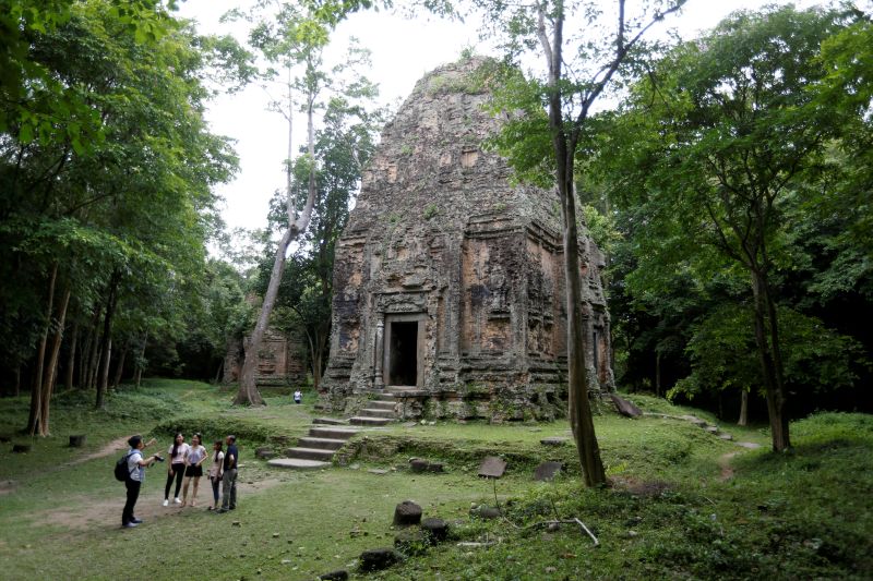 Tourists visit Sambor Prei Kuk, or u00e2u20acu02dcthe temple in the richness of the forestu00e2u20acu2122, an archaeological site of ancient Ishanapura, in Kampong Thom province, Cambodia July 15, 2017. u00e2u20acu201d Reuters pic