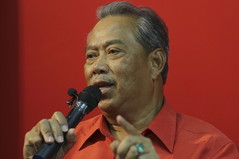 PPBM President Tan Sri Muhyiddin Yassin speaks during a press conference in Petaling Jaya July 19, 2017. u00e2u20acu201d Picture by Yusof Mat Isa