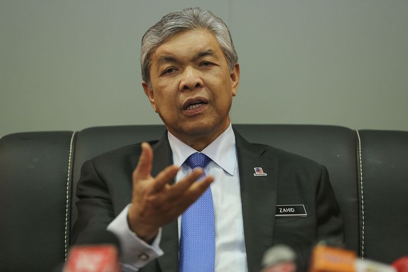Deputy Prime Minister Datuk Seri Dr Ahmad Zahid Hamidi speaking during a press conference in Putrajaya, July 5, 2017. u00e2u20acu201d Picture by Yusof Mat Isa