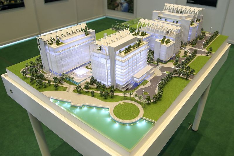 A model of the Putrajaya Islamic Complex.
