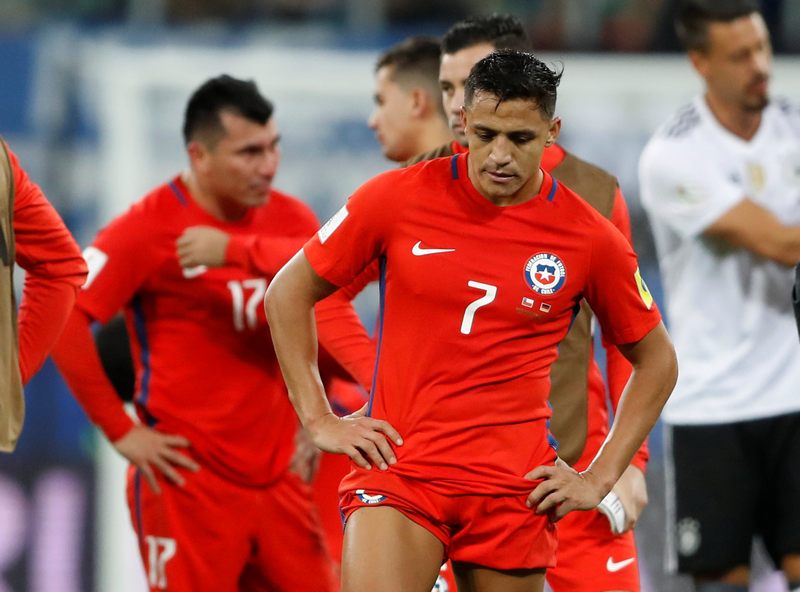 Arsenal's Alexis Sanchez looks dejected after Chile's Confederations Cup final against Germany in Saint Petersburg July 2, 2017. u00e2u20acu201d Reuters pic