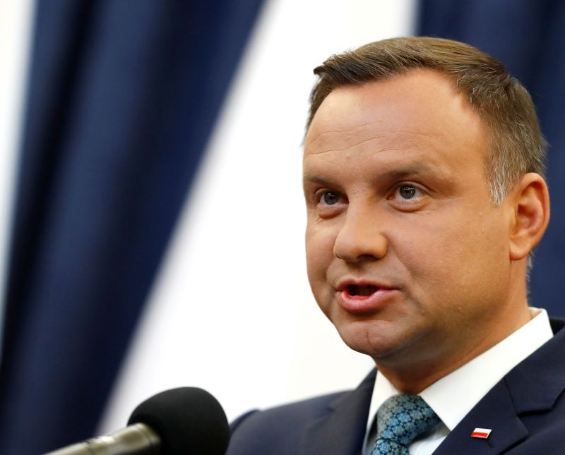 Poland's President Andrzej Duda speaks during his media announcement about Supreme Court legislation at Presidential Palace in Warsaw, Poland, July 24, 2017. u00e2u20acu201d Reuters pic