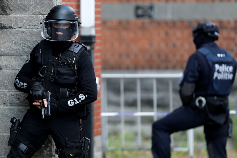 Members of Belgian police special units take part in a mock terrorist attack in a theatre in Brussels, Belgium, July 4, 2017. u00e2u20acu201d Reuters pic 