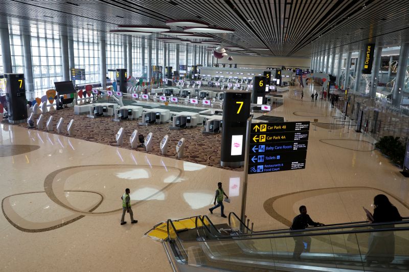 A general view of the check-in area of the departure hall during a media tour of Changi Airport Terminal 4 in Singapore July 25, 2017. u00e2u20acu201d Reuters pic