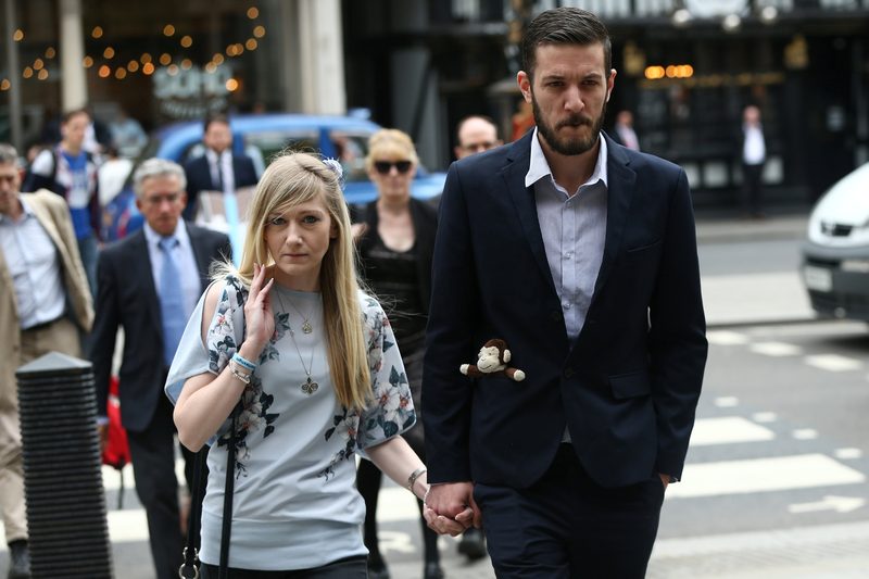 The parents of critically ill baby Charlie Gard, Connie Yates and Chris Gard, arrive at the High Court in London July 14, 2017. u00e2u20acu201d Reuters pic