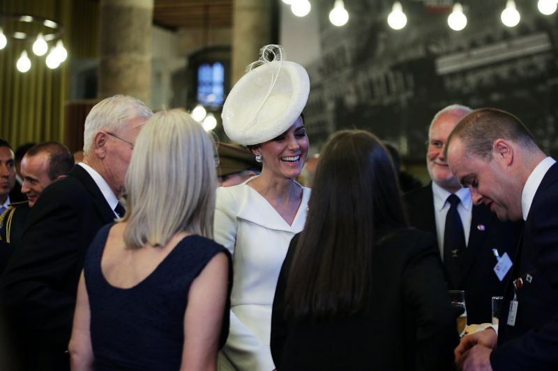 Catherine, Duchess of Cambridge, meets descendants of those who fought in World War One in Cloth Hall, Ypres for an event that will tell the story of the four years of war on the Salient, in Belgium July 30, 2017. u00e2u20acu201d Reuters pic