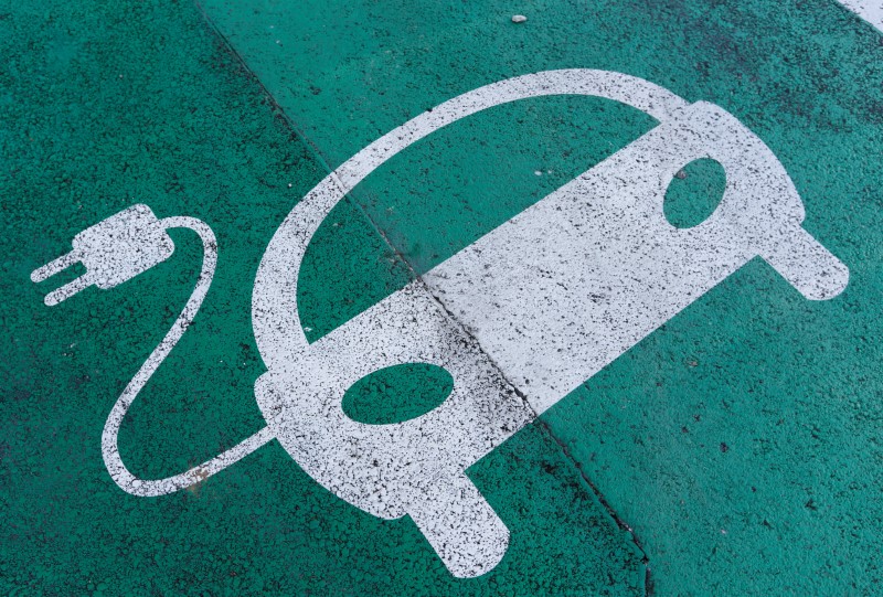 A sign is pictured on an electric car charging station at the United Nations in Geneva, Switzerland June 2, 2017. u00e2u20acu201d Reuters pic
