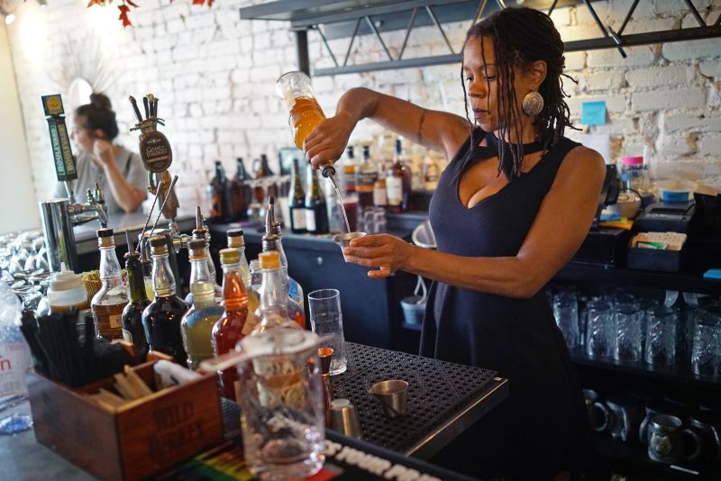 A bartender makes a drink at the u00e2u20acu02dcGame of Thronesu00e2u20acu2122 pop-up bar in Washington, DC on July 12, 2017. u00e2u20acu201d AFP pic