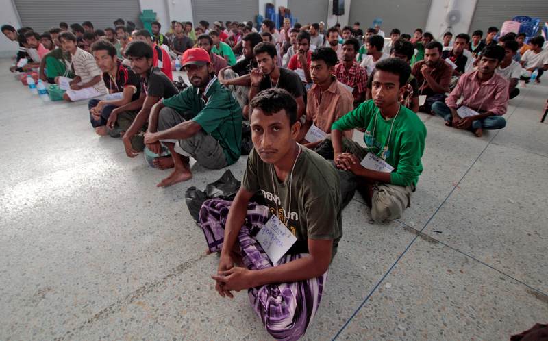 Suspected Rohingya migrants from Myanmar and Bangladesh rest at Rattaphum district hall in Thailand's southern Songkhla province May 9, 2015. u00e2u20acu201d Reuters pic