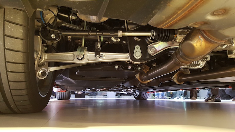 The rear suspension with aluminium parts is like a work of art. u00e2u20acu201d Picture by YS Khong 