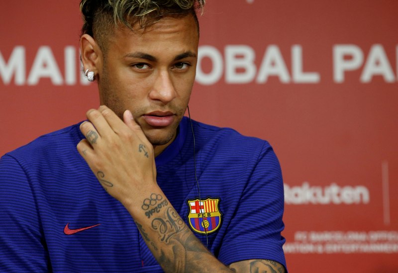 FC Barcelona player Neymar during a news conference in Tokyo July 13, 2017. u00e2u20acu201d Reuters pic 