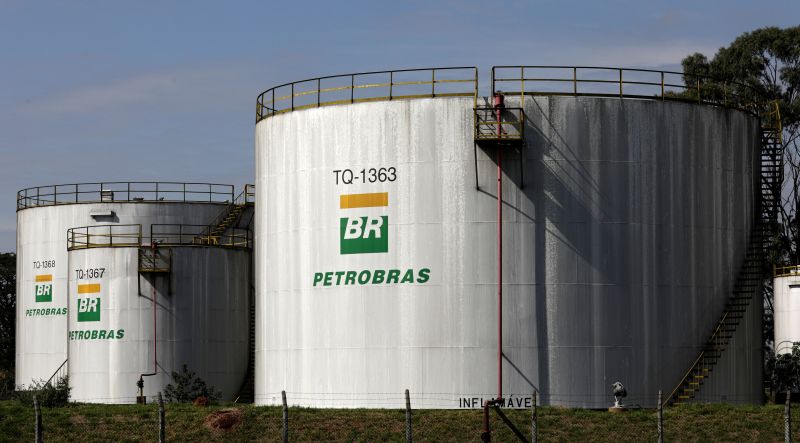 The logo of Brazil's state-run Petrobras oil company is seen on a tank in at Petrobras Paulinia refinery in Paulinia, Brazil July 2, 2017. u00e2u20acu201d Reuters pic