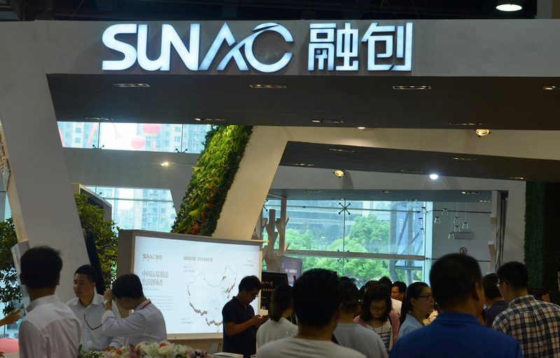 Sunac China Holdings Ltd logo is seen during a exhibition in Hangzhou May 25, 2015. u00e2u20acu201d Reuters pic 