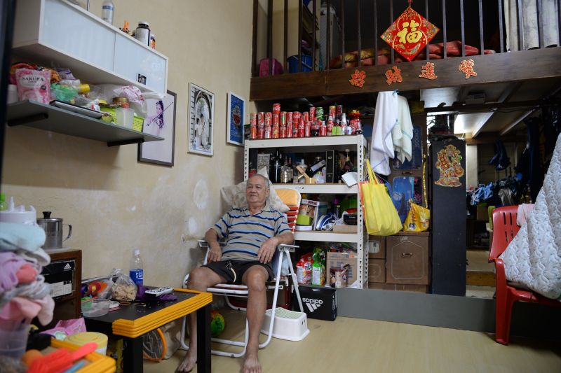One of the tenants at the extended building behind the main building, Wan Ah Seng, 78, has been renting the unit for over 30 years.