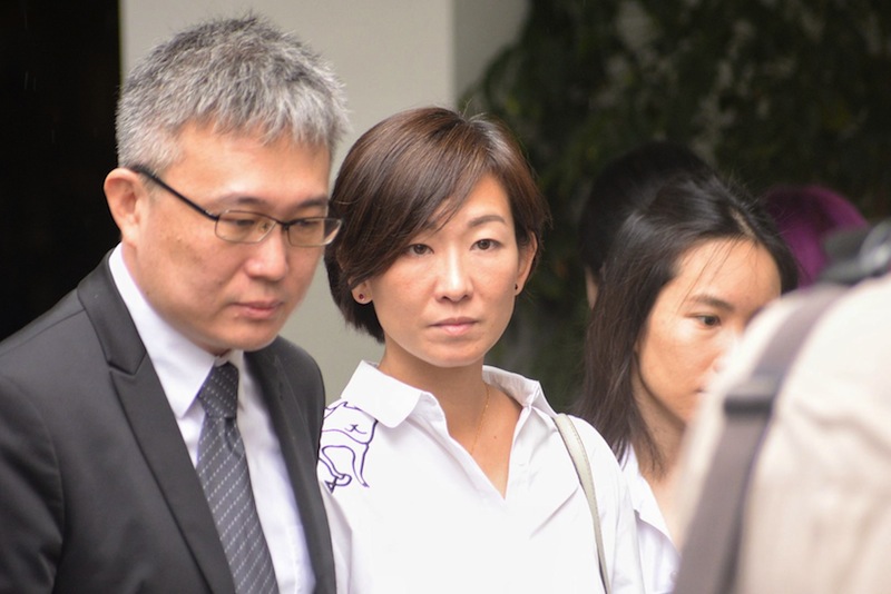 Lawyer Andy Chiok (left) with Ms Tan Cheng Cheng, wife of the victim Spencer Sanjay Tuppani Shamlal Tuppani, at the State Courts, July 12, 2017. u00e2u20acu201d Picture by Robin Choo/TODAY