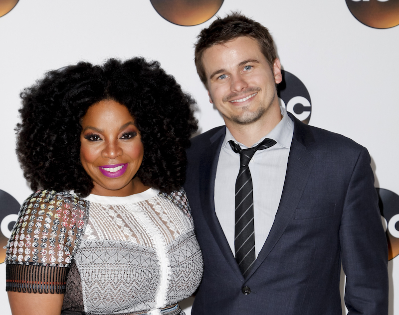 Actors Kimberly Hebert Gregory and Jason Ritter pose during the 2017 Summer TCA Tour Disney ABC Television Group in Los Angeles August 6, 2017. u00e2u20acu201d AFP pic