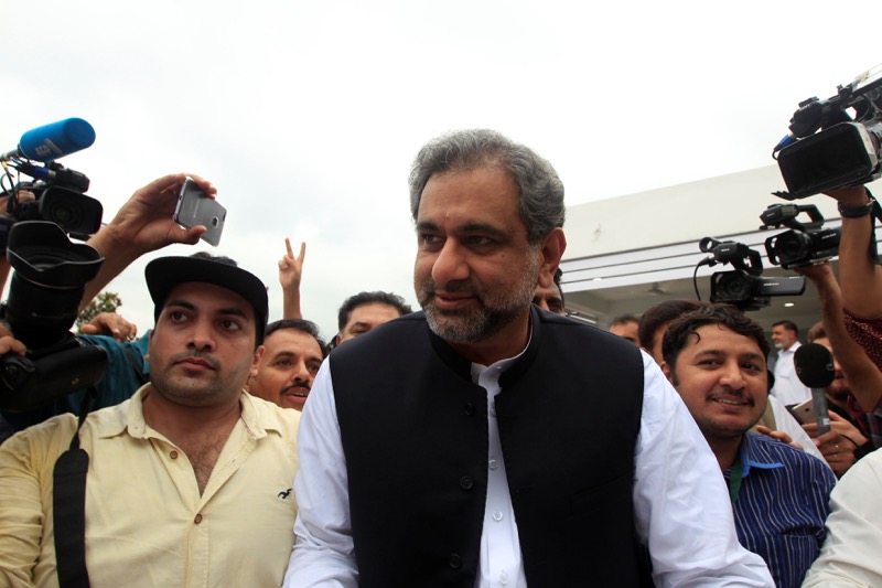 Pakistanu00e2u20acu2122s former Petroleum Minister and Prime Minister designate Shahid Khaqan Abbasi arrives to attend the National Assembly session in Islamabad, Pakistan August 1, 2017. u00e2u20acu201d Reuters pic