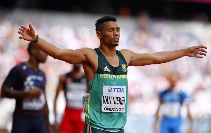 Waydeu00c2u00a0vanu00c2u00a0Niekerku00c2u00a0of South Africa before the menu00e2u20acu2122s 400 metres heats at the World Athletics Championshps in London, August 5, 2017. u00e2u20acu201d Reuters pic