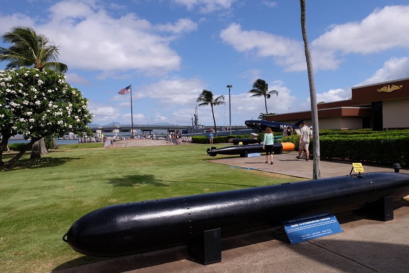 Torpedoes displayed at the Pearl Harbor Visitor Centre. u00e2u20acu201d Picture by Opalyn Mok