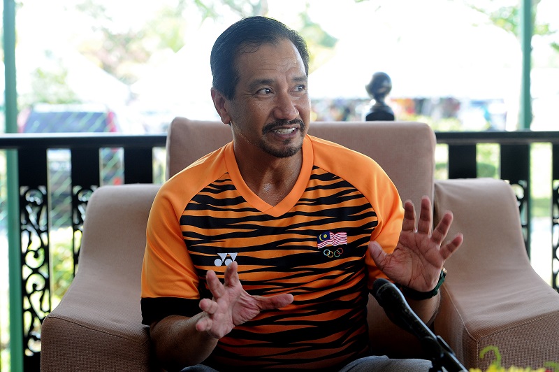 Sultan Terengganu Sultan Mizan Zainal Abidin ketika ditemubual sempena penyertaan baginda dalam acara kuda lasak di temasya Sukan SEA Kuala Lumpur 2017 di Setiu 21 Ogos, 2017. u00e2u20acu201d Foto Bernama