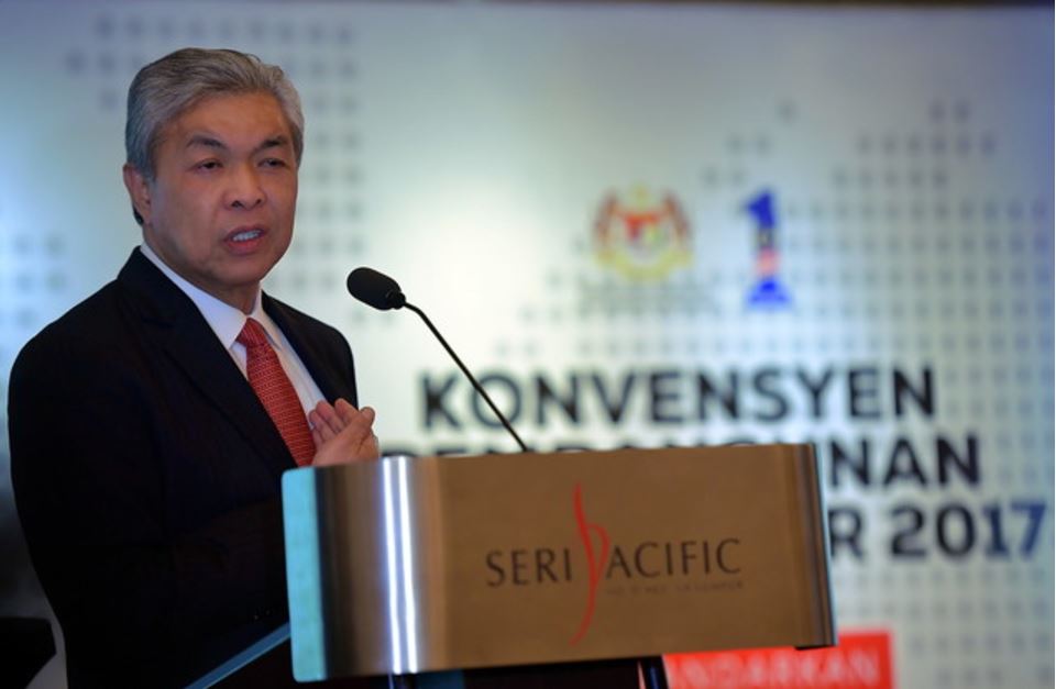 Deputy Prime Minister Datuk Seri Dr Ahmad Zahid Hamidi addressing the inaugural Rural Development Convention 2017 in Kuala Lumpur, August 28, 2017. u00e2u20acu201d Bernama pic