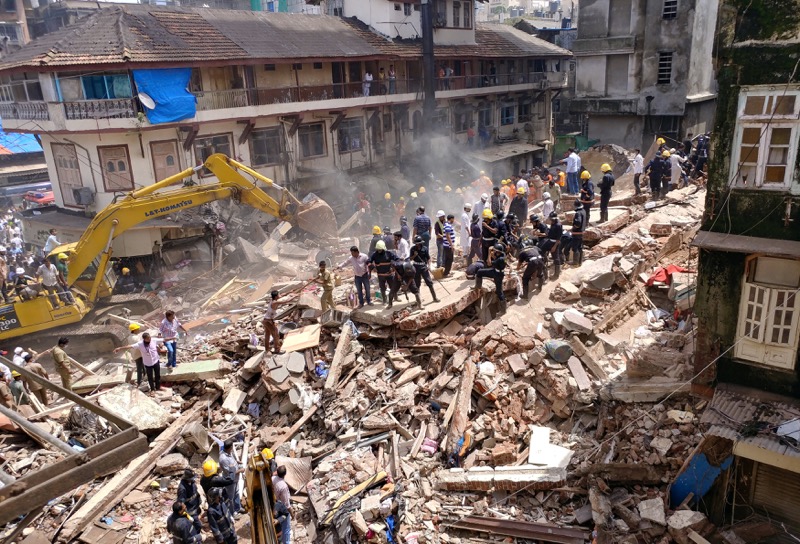 Firefighters and rescue workers search for survivors at the site of a collapsed building in Mumbai, India, August 31, 2017. u00e2u20acu201d Reuters pic