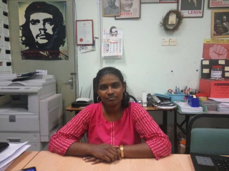 PSM workers bureau chief M. Sivaranjani hails the Employment Insurance Scheme as a victory for the working class. u00e2u20acu2022 Picture courtesy of M. Sivaranjan