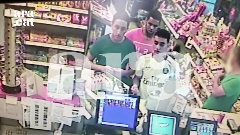 Three attackers who were shot dead in Cambrils on the night of the attack in Barcelona are caught on a petrol station's CCTV just hours before the attack, in this still frame taken dated August 17, 2017. u00e2u20acu201d Reuters pic 