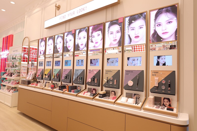 The ‘Find Your Look’ section that presents the ‘Etude House Signature 9 Looks’ with distinctive product highlights and how-to video tutorials. — Picture courtesy of Etude House  