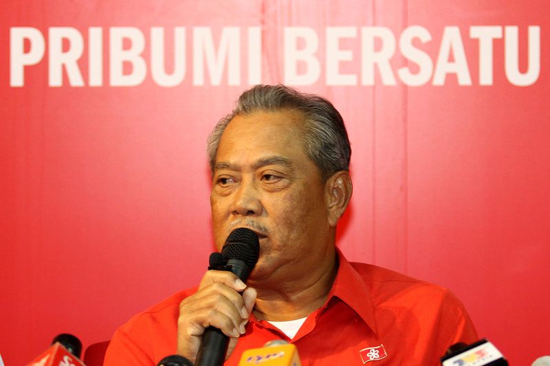 Tan Sri Muhyiddin Yassin speaking during a press conference at Menara Yayasan Selangor, Petaling Jaya, August 14, 2017. u00e2u20acu201d Picture by Miera Zulyana