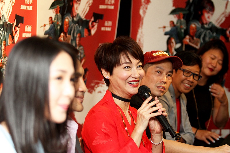 Actress Kara Wai speaks to reporters during the Gala Premiere of ‘Mrs K’ at GSC One Utama in Kuala Lumpur August 23, 2017. 