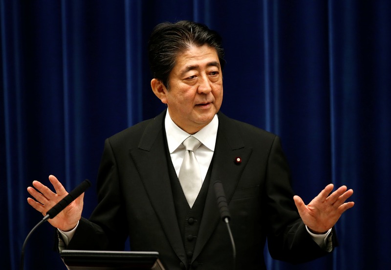 Japan's Prime Minister Shinzo Abe attends a news conference after reshuffling his cabinet at his official residence in Tokyo August 3, 2017. u00e2u20acu201d Reuters pic