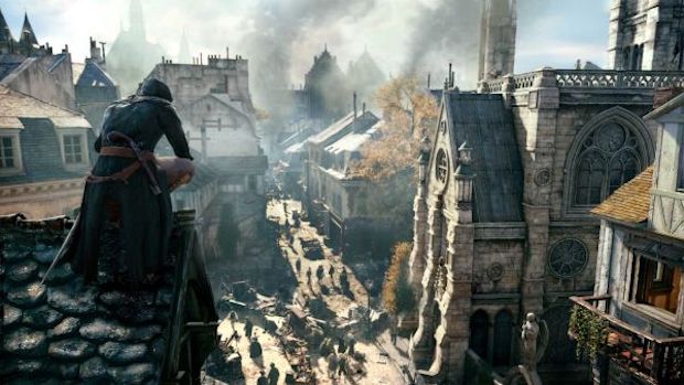 Explore Paris from the rooftops and the city streets in u00e2u20acu02dcAssassinu00e2u20acu2122s Creed: Unity.u00e2u20acu2122 u00e2u20acu201d Handout via AFP